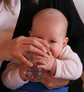 Anders drinking water from a glass