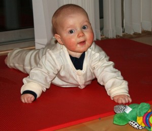 I few seconds after my first back to stomach turn.